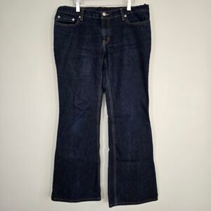 Polo Jeans Co Ralph Lauren Womens 13/14 Dark Wash Hipster Flare Y2K Retro